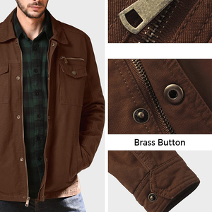 Comfortable Newly Arrived Cotton Breathable Long Sleeves <b>Canvas</b> Men's <b>Jackets</b> Man <b>Jackets</b> <b>Jacket</b> for man - Product Image 5