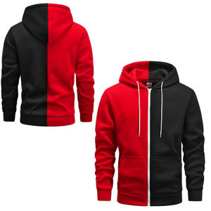 Sudaderas con Capucha para Hombre de Alta Calidad, con Cierre, Mezcla de Algodón Básica, Sin Cordones, 50% Poliéster, 50% Algodón, Cierre Completo - Product Image 6