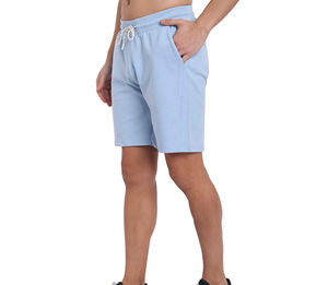 Pantalones cortos de gimnasio informales con logotipo personalizado para hombre, patrón sólido, entrenamiento de sudor, Fitness, deportes atléticos, poliéster, hecho para correr, deportivo - Product Image 3