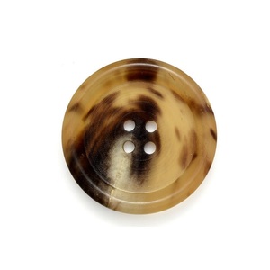 Bouton de costume d'affaires en résine pour manteau mode Dk couleur marron naturel bouton de costume d'affaires quatre yeux corne de coquille - Product Image 2