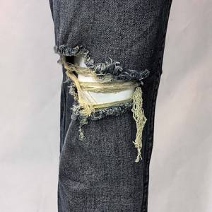 وصول جديد مخصص عارضة الرجعية كسول شارع عالية على غرار الهيب هوب خليط ممزق الرجال الجينز الساق واسعة بأسعار رخيصة جدا - Product Image 5
