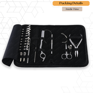 คีมหนีบลูกปัดแบบมืออาชีพคีมหนีบผมทรงกรรไกรเล็มเล็มผมหวีหางหนูแหวนตะขอชนิดลูกปัด - Product Image 2