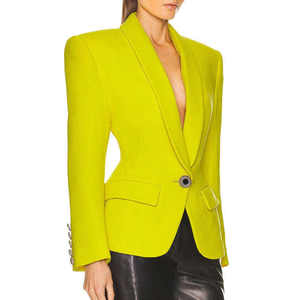 Blazer clásico para mujer, abrigo Formal ajustado a la moda, chaqueta de negocios moderna, prendas de vestir exteriores informales versátiles para armario de mujer - Product Image 6
