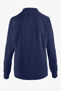 Conjunto médico para mujer con chaqueta con cremallera y pantalones cargo Cómodo uniforme de enfermería profesional - Product Image 3