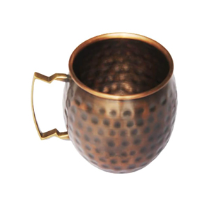 Tasse en cuivre design martelé unique Moscow Mule avec poignée en laiton pour café ou bière au gingembre Tasse cadeau artisanale - Product Image 1