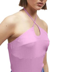 Camisetas sin mangas sexis de verano para mujer, ropa de mujer a la moda, Tops cortos, precio barato, Color rosa claro, sin mangas, transpirable - Product Image 6