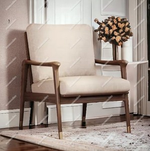 Silla de Comedor Moderna de Madera Maciza, Silla de Madera de Diseño Ligera, Cómoda y de Lujo para Sala de Estar - Product Image 1