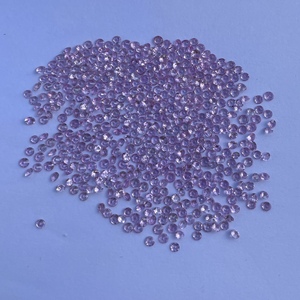 หินแซฟไฟร์สีชมพูธรรมชาติขนาด1.5มม. 2มม. 2.5มม. พลอยเจียระไนแบบ DIY การตั้งค่าเครื่องประดับหินชั้นดีคุณภาพระดับ AAA - Product Image 4