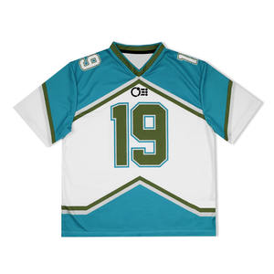 Camiseta Retro Personalizada de Fútbol Americano, Corte Cuadrado, Transpirable, de Manga Corta, Estilo Urbano, con Estampado por Transferencia de Calor - Product Image 2