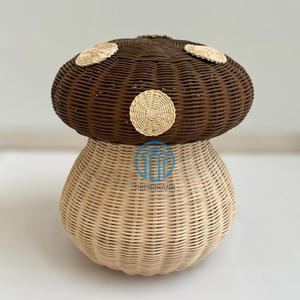 Panier en rotin conçu par champignon pour enfants panier de rangement naturel fait main fabriqué au Vietnam au meilleur prix - Product Image 1