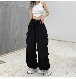 2025-26 Women Casual Joggers <b>Pants</b> Solid Low Waist <b>Pants</b> Drawstring Wide Leg Baggy Trousers Streetwear <b>Oversize</b> Sweatpants - Product Image 6