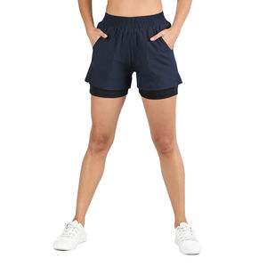 100% respirant 2 côtés poche personnalisée femmes Double couche Shorts/séchage rapide prix abordable Double couche Shorts pour les femmes - Product Image 1