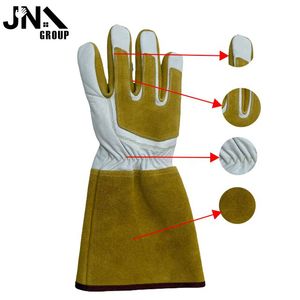 Gants de soudage Tig XL pour hommes doublure en coton et cuir de vache de haute qualité logo personnalisé CE protection de sécurité pour les travaux à l'argon vente en gros - Product Image 6