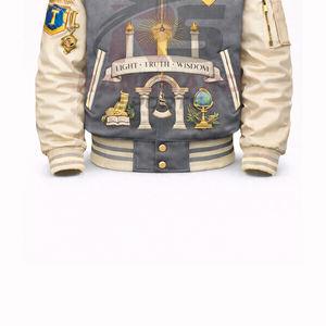 Blouson bomber maçonnique élégant, confortable et décontracté – Vêtement de mode maçonnique tendance et doux pour le quotidien - Product Image 2