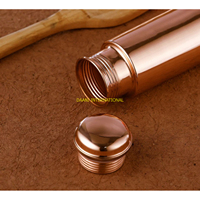 Bouteille d'eau en cuivre pur faite à la main étanche ayurvédique avantages pour la santé flacon écologique pour le bureau maison gymnastique Yoga voyage et cadeau