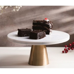 Commercio all'ingrosso con supporto per torta e Dessert strumenti rotondi e torta creativa & Pastri regalo di natale ad alto potenziale <span class=keywords><strong>pietra</strong></span> di marmo con supporto in metallo - Product Image 5