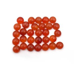 Cabochon rond en cornaline naturelle Lot de pierres précieuses en vrac Cabochon de cornaline ovale lisse 5-10 MM - Product Image 3