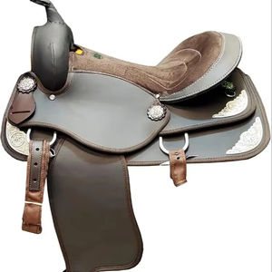 Selles en cuir durables faites à la main de style western, tailles et designs personnalisés pour le rodéo et la randonnée à cheval - Product Image 1