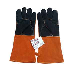 Guantes de Barbacoa ISONZ, Guantes de Trabajo para Chimeneas, Guantes de Soldadura de Cuero, Protección Contra Altas Temperaturas, Forro Suave Sin Silicona de 14 Pulgadas - Product Image 2