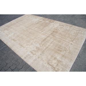 พรมวินเทจ ขนาด 6.8x10.2 ฟุต พรมขนาดใหญ่ สีน้ำตาลออมเบร ทำจากขนสัตว์แบบตุรกี - Product Image 2