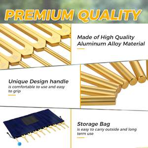 Juego de diapasones, diapasones dorados 9 para curar, relajar, fortalecer el Chakra, aliviar el estrés, mantener el cuerpo, la mente y el espíritu - Product Image 2