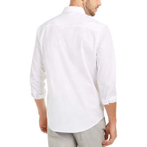 Camicia Casual da Uomo Alfani in Popeline 100% Cotone, Vestibilità Classica, Traspirante, Bianca, Colletto con Bottoni, Motivo a Righe Astratte, Taglia XX Large (6XL) - Product Image 2