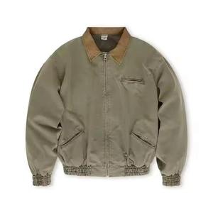 Trendy Men's Denim Jacket Front Custom Breathable Quick Dry High Street Style Streetwear Vintage Wash Casual Factory Direct - Product Image 4