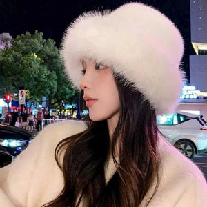 Chapeau chaud en fausse fourrure de vison pour femmes - Product Image 4