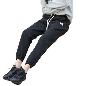 Pantalon de jogging décontracté 100 % coton pour homme, taille haute, tissu épais, teint uni, streetwear, avec logo personnalisé, vente en gros - Product Image 1