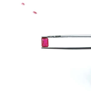 Pierres précieuses naturelles de haute qualité, rubis de Bangkok, taille émeraude facettée, pierres brutes, 5x7mm, 6x8mm, rectangulaires octogonales calibrées, grenat rouge - Product Image 3