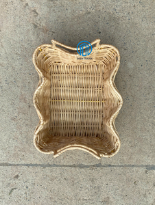 ชุดถาดหวายลายหยัก 3 ใบ รุ่นฮ็อต 2025 ถาดหวายธรรมชาติ สำหรับตกแต่ง ใส่ชา กาแฟ - Product Image 5