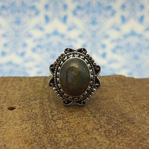 Elegant Bohemian 925 Solid Sterling Silver Artisan <b>Crafted</b> <b>Ring</b> Natural Labradorite Oval Cut Hotselling Designer Jewelry Parties - Product Image 3
