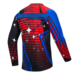 Venta al por mayor hombres UPF 50 manga larga Motocross Racing camisas sublimación personalizada impresa protección solar elegante transpirable OEM Tops - Product Image 2
