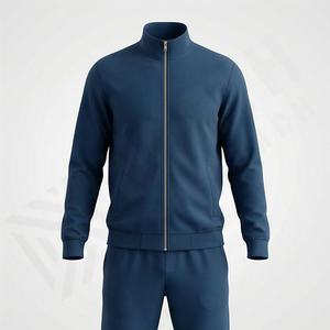 Chándal Unisex al por Mayor, Sudadera Sublimada Personalizada de Alta Calidad, Ajustada, para Hombre, Invierno, Cuello Alto, Sólida, Deportiva, para Correr - Product Image 1