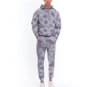 Ensemble de survêtement athleisure délavé à l'acide pour homme – Confort quotidien, léger, deux pièces avec sweat à capuche, style décontracté - Product Image 1