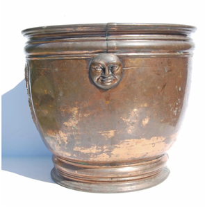 Jardinière en métal traditionnelle artisanale en laiton ou en acier avec placage or, grand pot de plante fait à la main, fabricant sur mesure, grossiste - Product Image 2