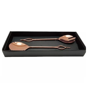 Juego de Cubiertos de metal inoxidable de calidad superior Cubiertos modernos Mango de resina Cute New Look Servidor de ensalada Bodas Ocasiones especiales - Product Image 2
