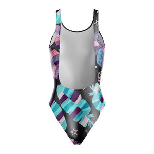 Maillot de bain une pièce éco-responsable pour femme, motif floral 3D, séchage rapide, décolleté arrondi, extensible, respirant, combinaisons personnalisées - Product Image 6