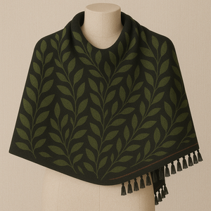 ผ้าคลุมไหล่ทรงสี่เหลี่ยมผืนผ้าสีเบจ ผ้าขนสัตว์ผสมเรยอนคุณภาพพรีเมียมจาก MyEthnix ลายปักจุด น้ำหนักเบา แห้งเร็ว ระบายอากาศได้ดี - Product Image 1