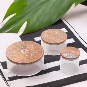 Caja redonda de madreperla de madera de lujo para almacenamiento de té, café, especias para utensilios de cocina y vajilla de alta calidad de Vietnam - Product Image 5