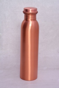 High Quality Custom Pure Copper <b>Water</b> <b>Bottle</b> with <b>Metal</b> Lid Premium Packaging for Camping and Parties - Product Image 2
