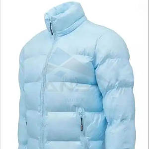 Venta al por mayor de primera calidad, ropa de invierno para hombres, chaquetas acolchadas con cuello levantado y capucha de Color sólido de alta calidad, relleno de plumón de algodón cálido aislado - Product Image 4