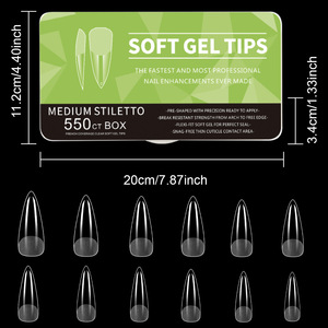 Puntas de <span class=keywords><strong>Uñas</strong></span> <span class=keywords><strong>Acrílicas</strong></span> Rectas, Cobertura Total, <span class=keywords><strong>Uñas</strong></span> Postizas a Presión para Salón o Arte de <span class=keywords><strong>Uñas</strong></span> DIY - Product Image 6