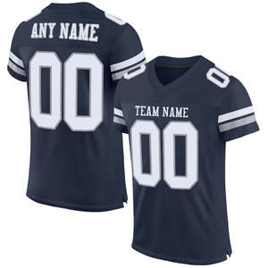 Dernier modèle Maillot de football américain personnalisé pour adulte-Respirant à manches courtes évacuant l'humidité Unisexe de haute qualité - Product Image 1