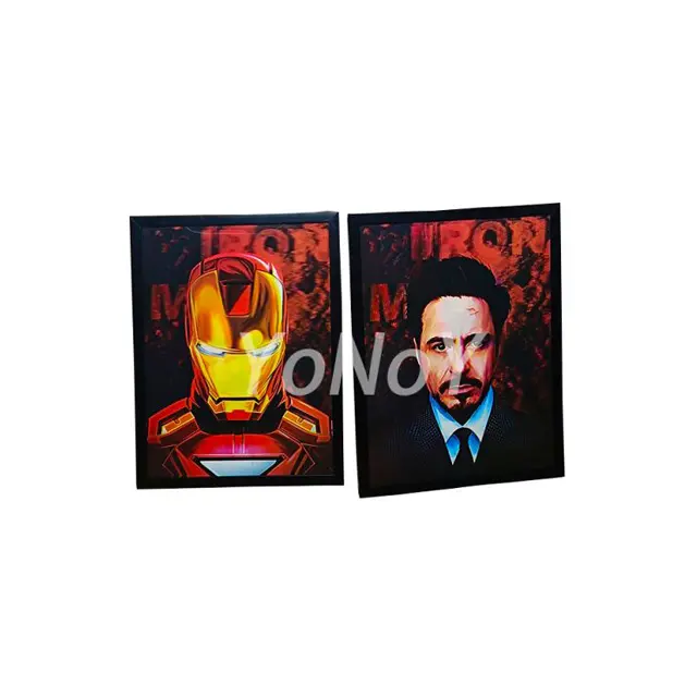 Manufactures Custom Size Realistic Avengers Heroes Art Painting 3d poster Anime Poster Movie 3d Flip Poster