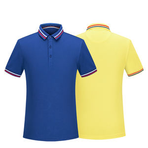 Personnalisé Hommes pour Polo 100% Coton Motif Solide Manches Courtes Coupe Slim Avec Broderie Plus Size Hit Couleur T-Shirts Toile - Product Image 3