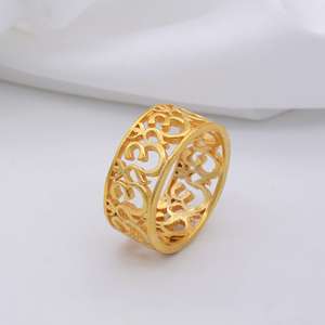 Vente en gros à la mode élégant en laiton plaqué or métal Om Designer bague bijoux pour fonction sociale et bijoux de fête - Product Image 4