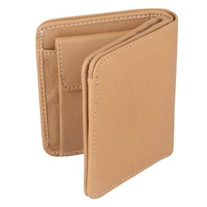 Portefeuille homme INDEX en cuir PU, design minimaliste, fermeture courte, usage quotidien, porte-cartes multifonctionnel, couleur beige - Product Image 2