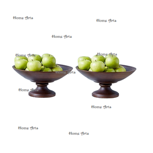 Recipiente de madera para servir alimentos de último diseño, forma redonda, tamaño personalizado, cuenco para servir frutas para proveedor mayorista - Product Image 3