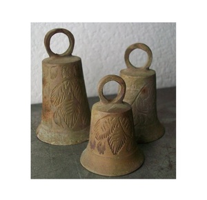 Loud handmade <b>iron</b> cow bells with rough texture and loop for use on livestock garden gates and fences - Product Image 4